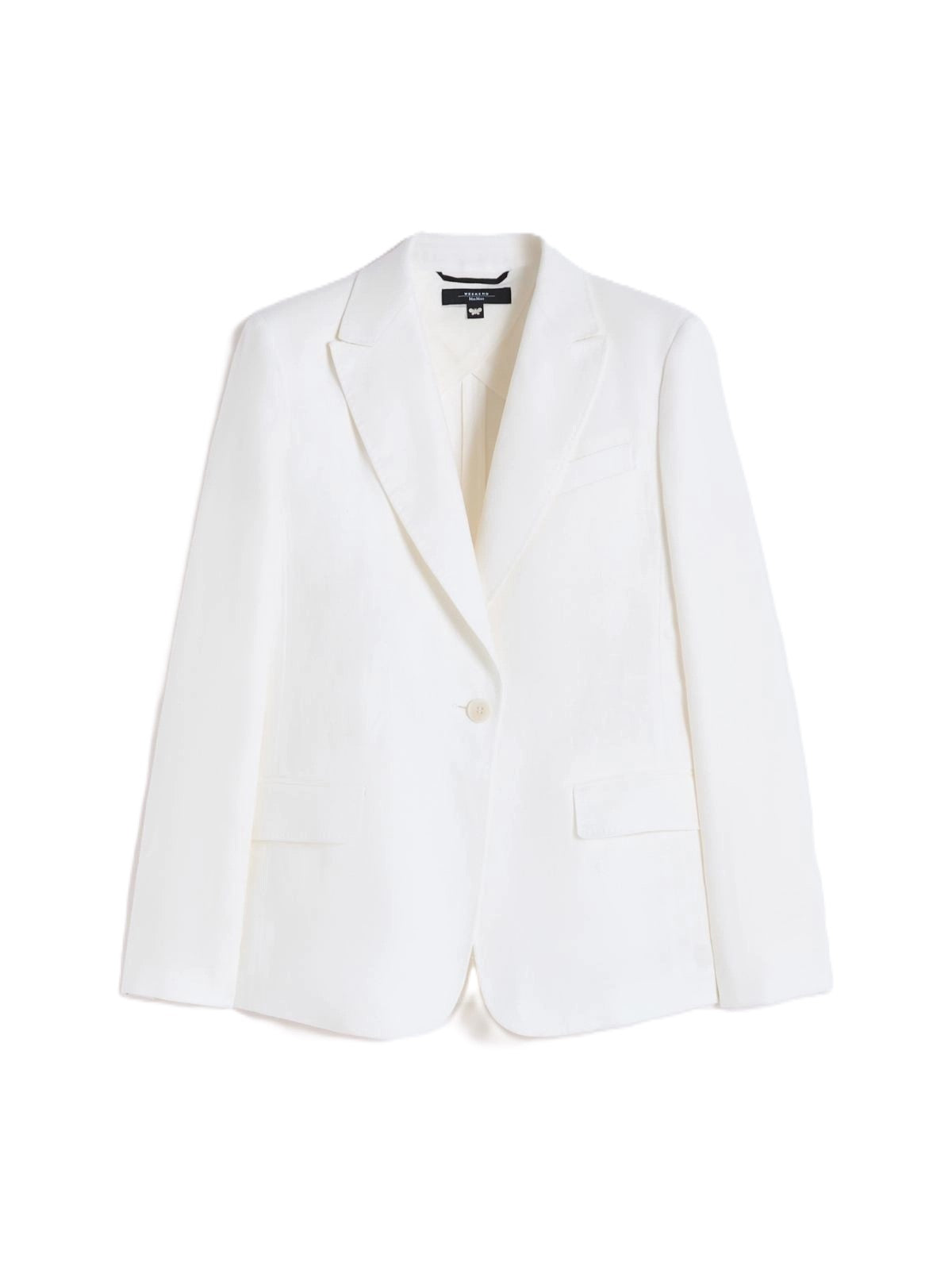 Tailored White Blazer and Flap Pockets