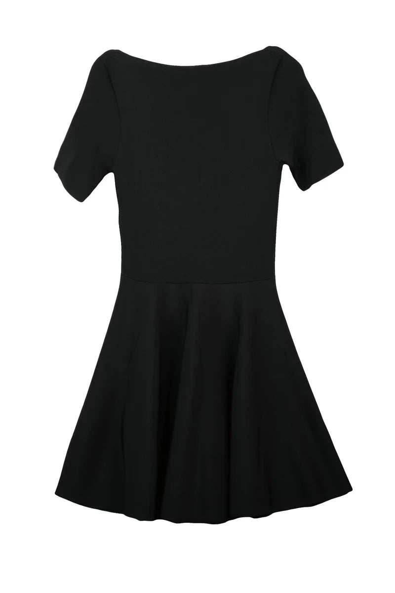Flared Dress - Black