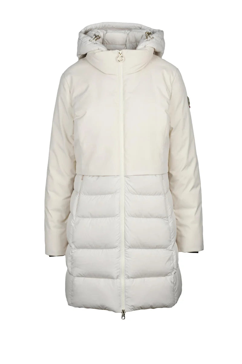 Long Down Jacket White - White