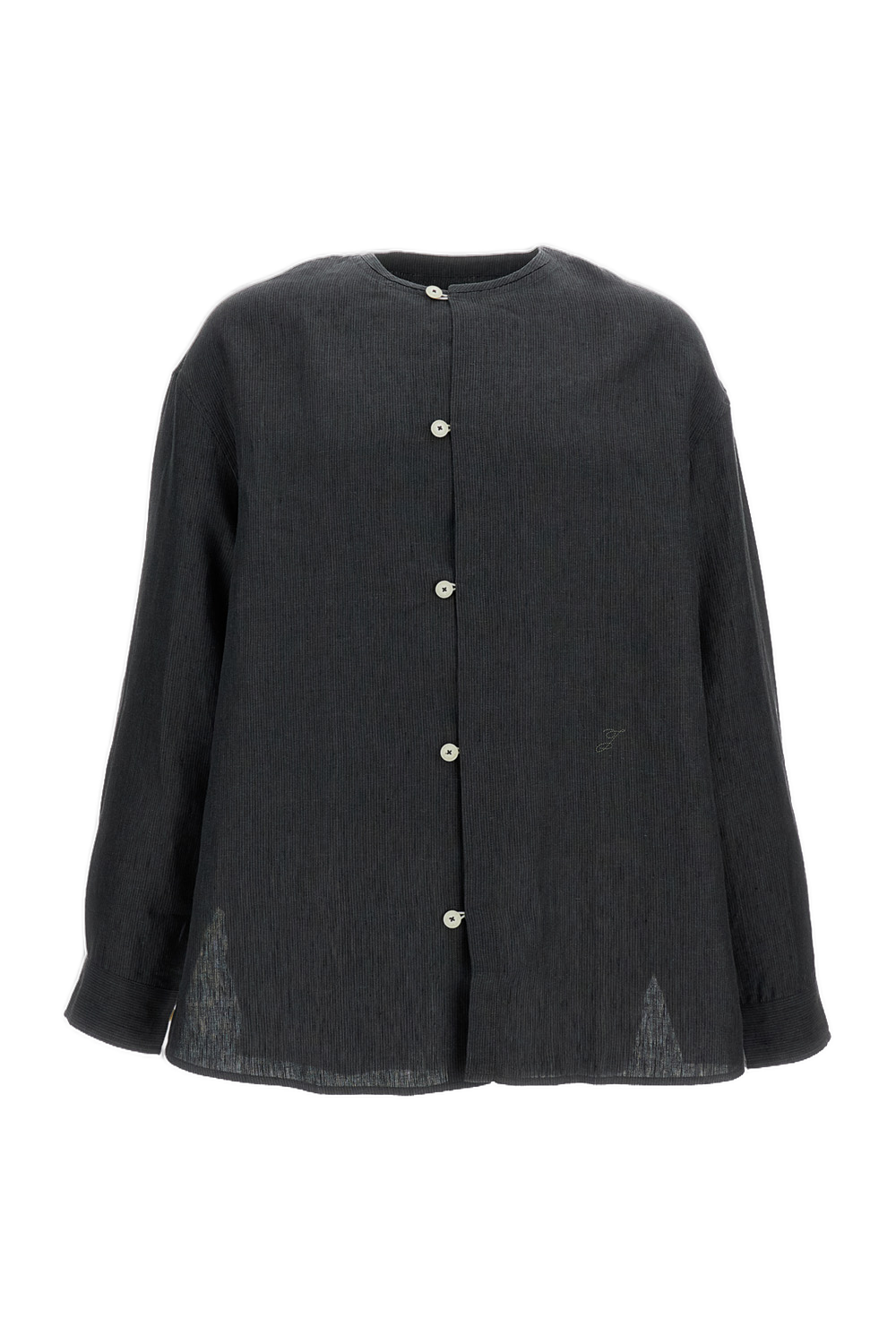 Grey La Chemise Pastro Linen Shirt