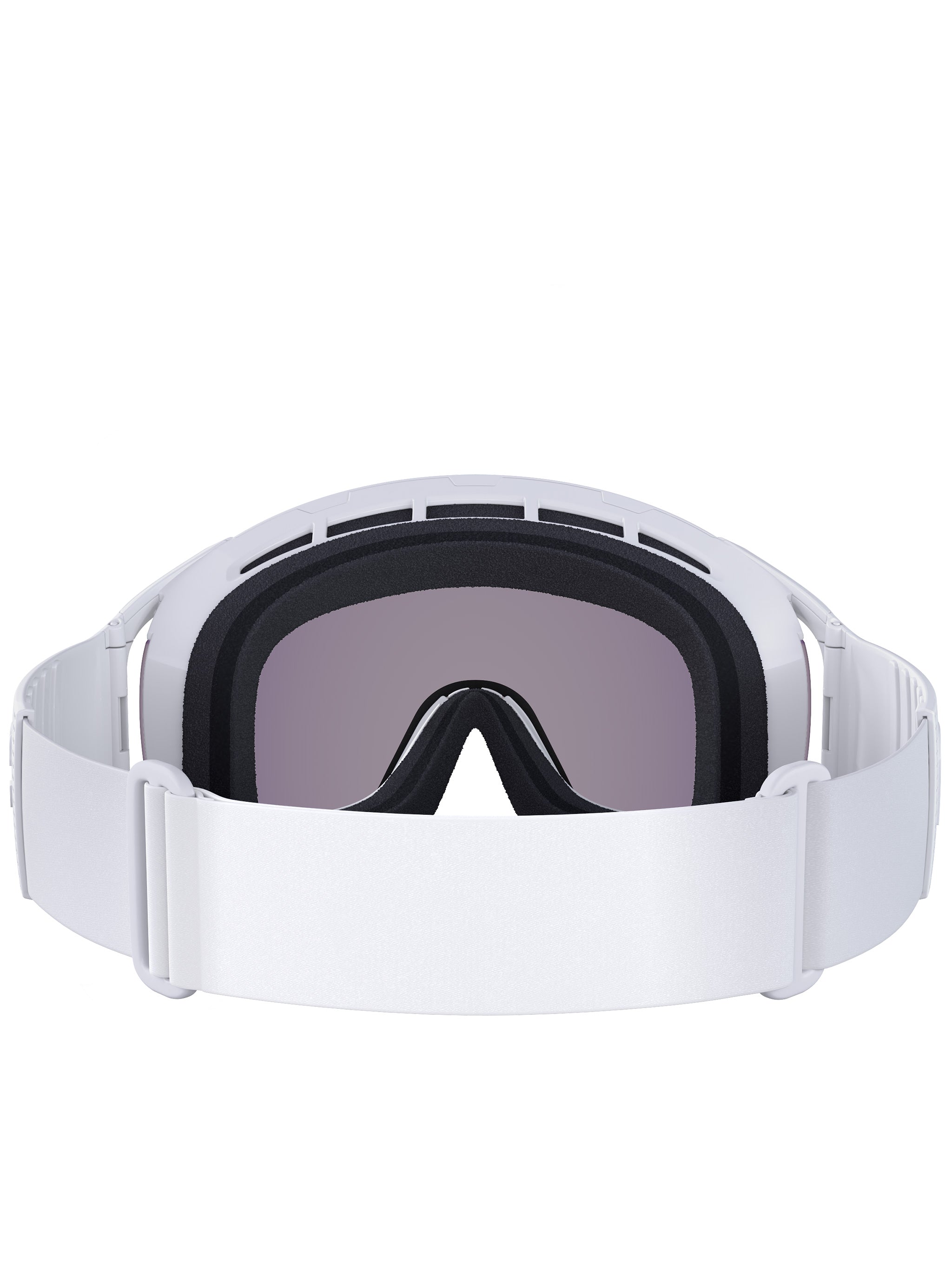White Zonula Wraparound Reflective Ski Goggle
