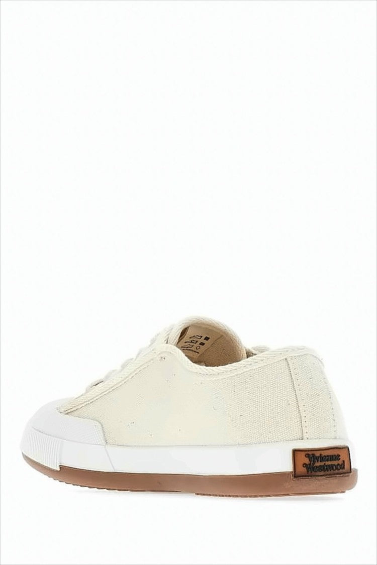 Low-Top Canvas Sneakers with Distinctive Crown Emblem