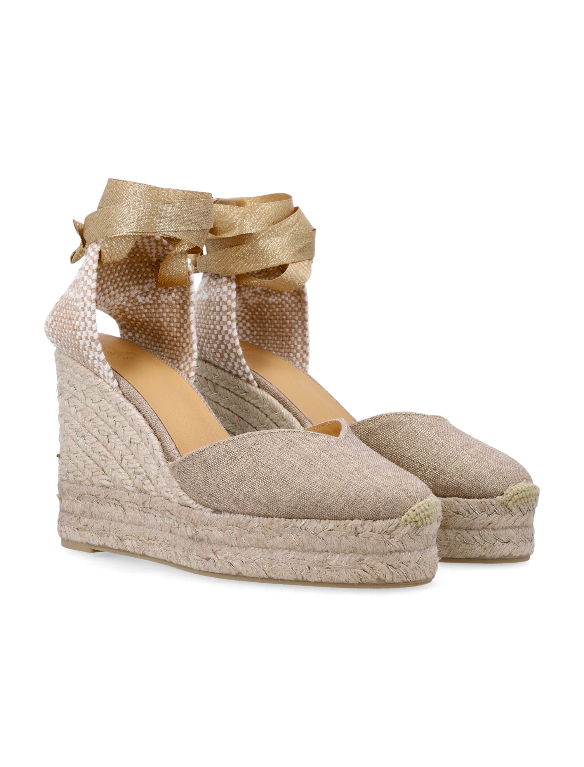 Castañer Chiara Espadrilles In Metallised Linen
