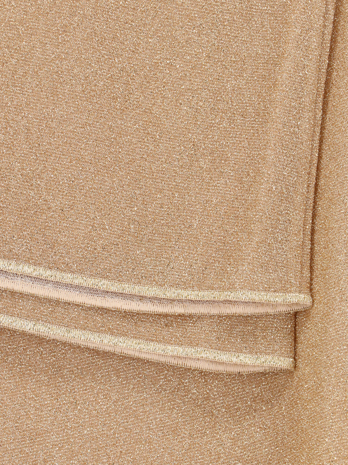 Gold Lumière Metallic Wide-Leg Sheer Pants