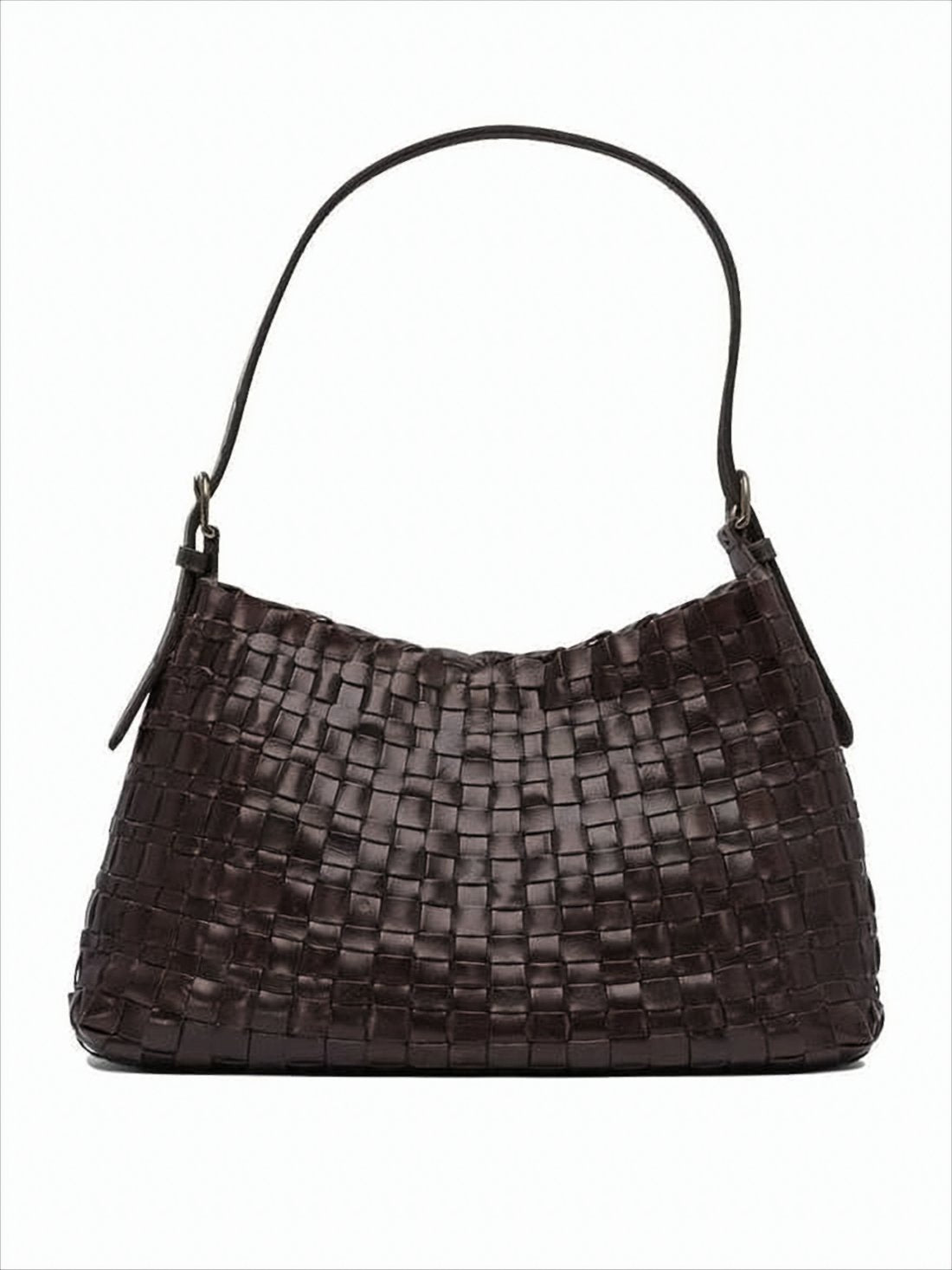 Woven Calf Leather Shoulder Bag