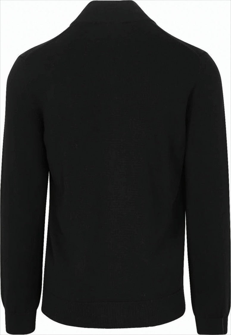 Long-Sleeve Fitted Pullover with Half-Zip Closure