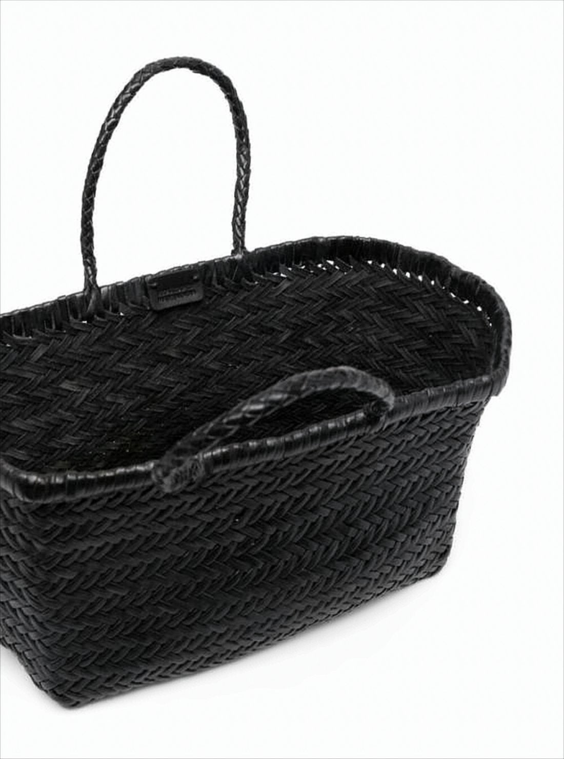 Woven Buffalo Leather Tote Bag
