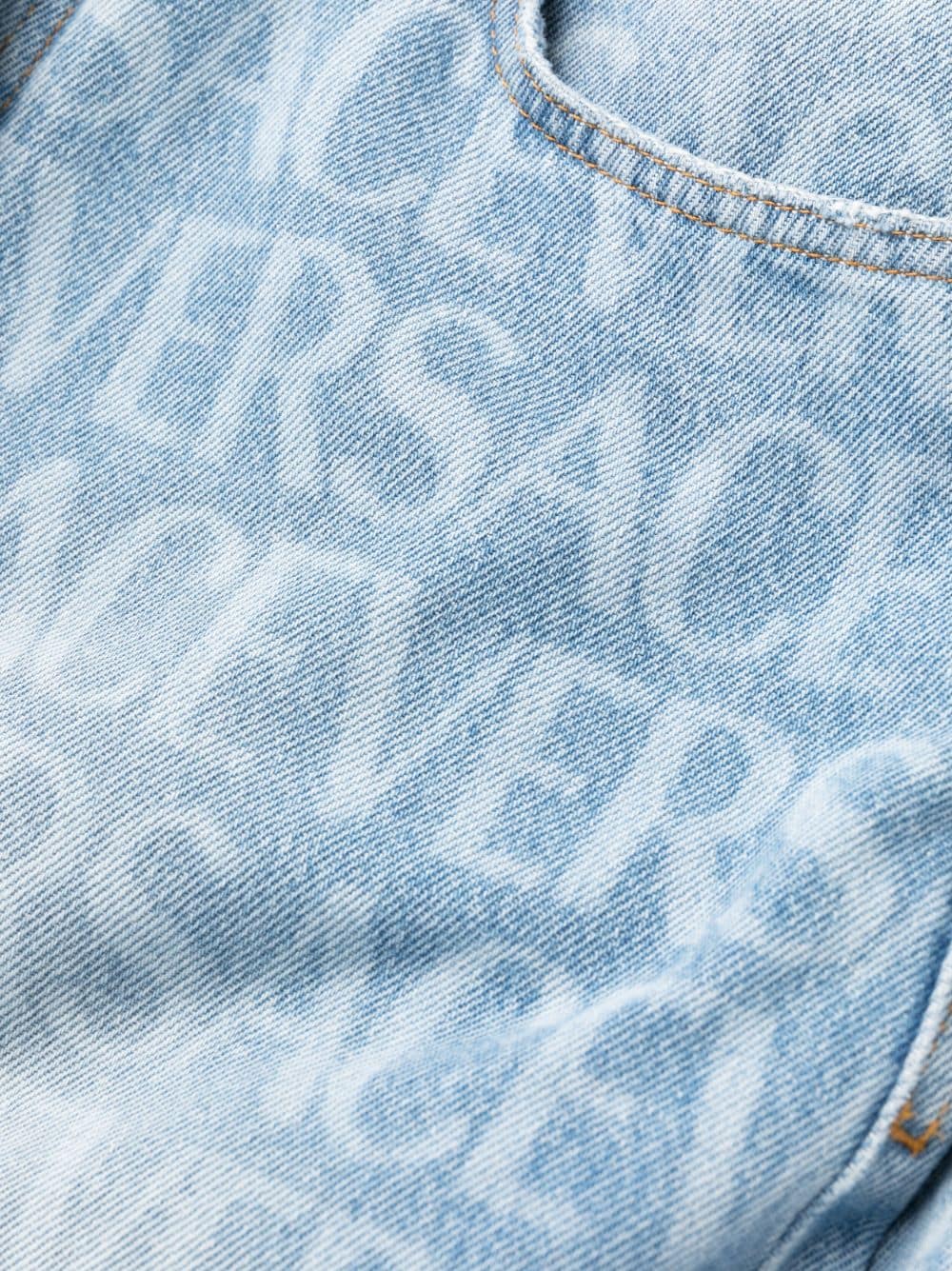 Logo-Print Jeans with Classic Five-Pocket Design