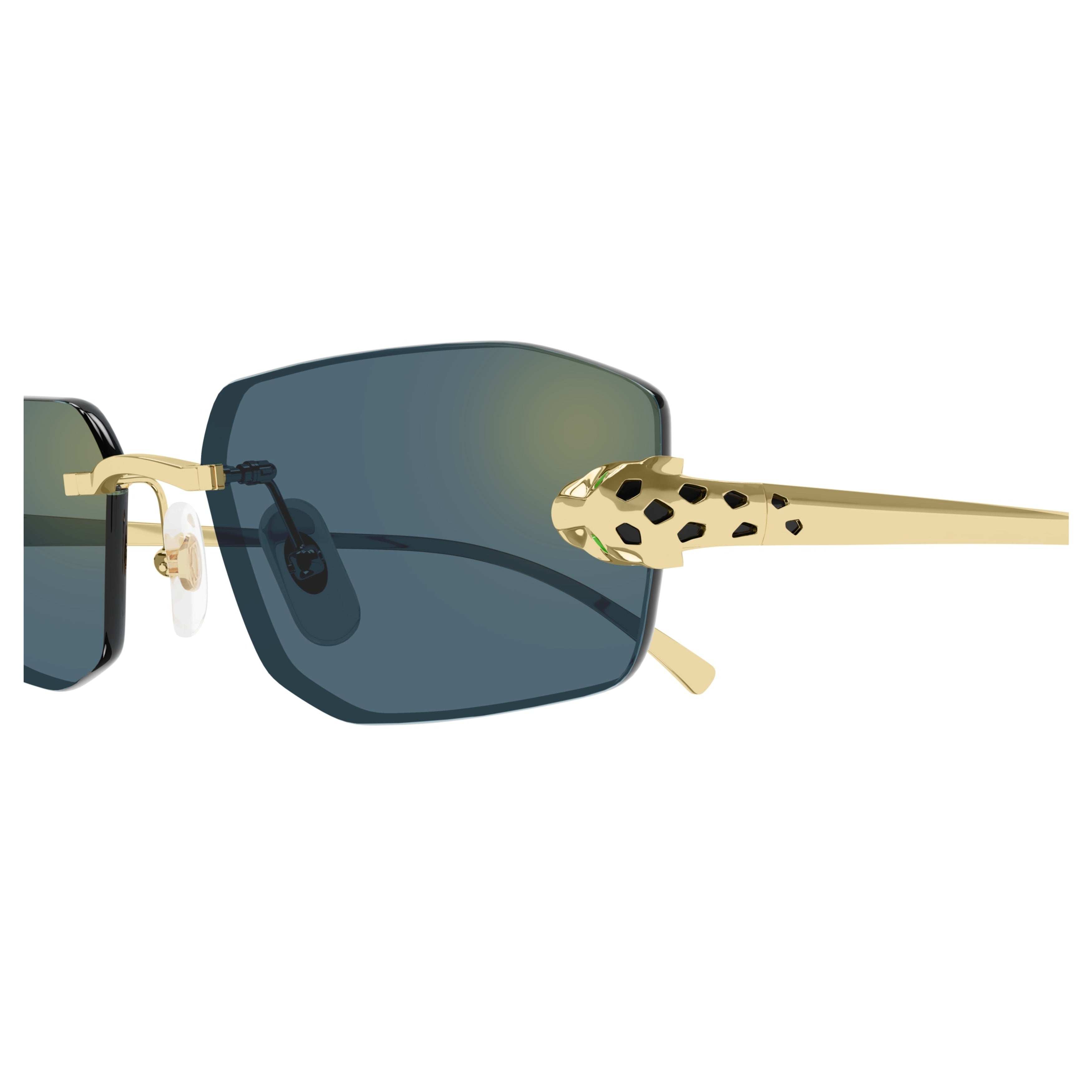 Rimless Sunglasses With Panther Head Detail