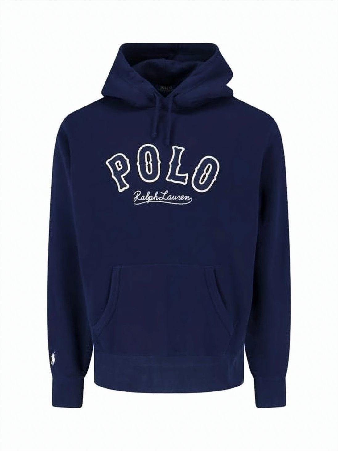 Hooded Sweatshirt with Kangaroo Pocket and Script Detail