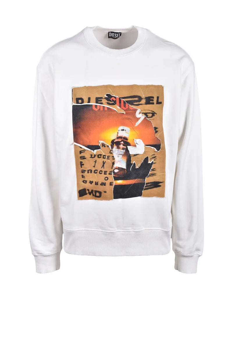 Crew Neck Sweatshirt - White