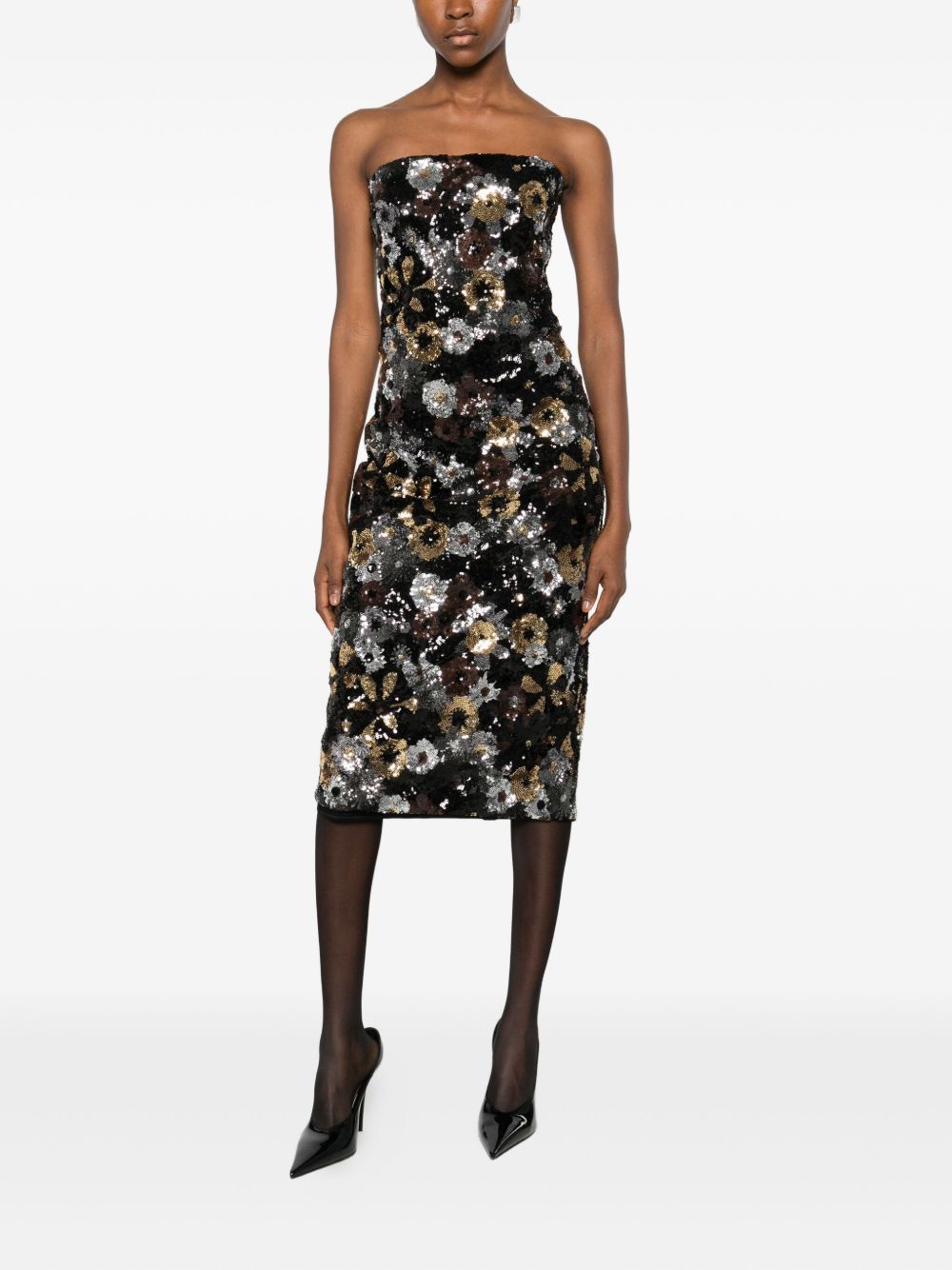 Strapless Midi Dress
