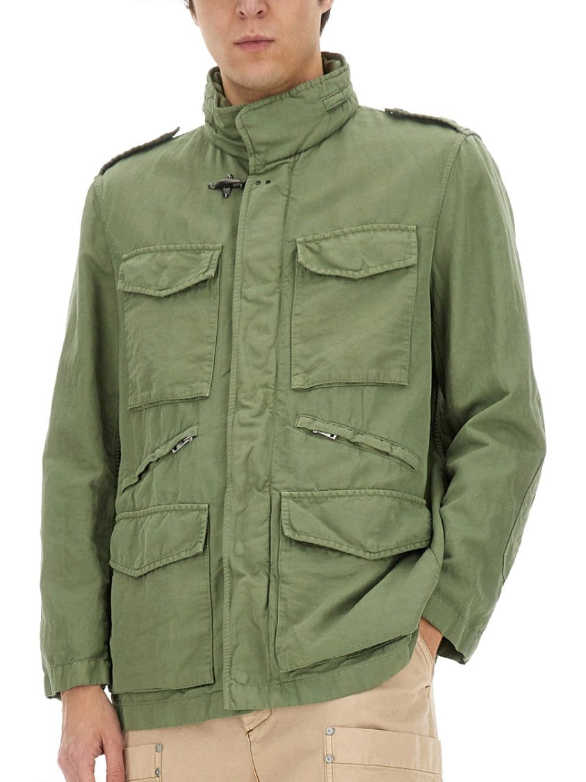 Utility-Inspired Green Jacket