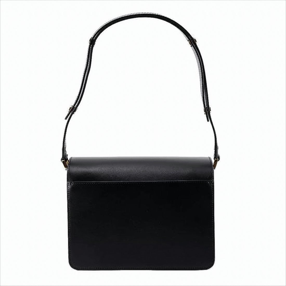 Structured Crossbody Bag in Smooth Calf Leather with Adjustable Strap