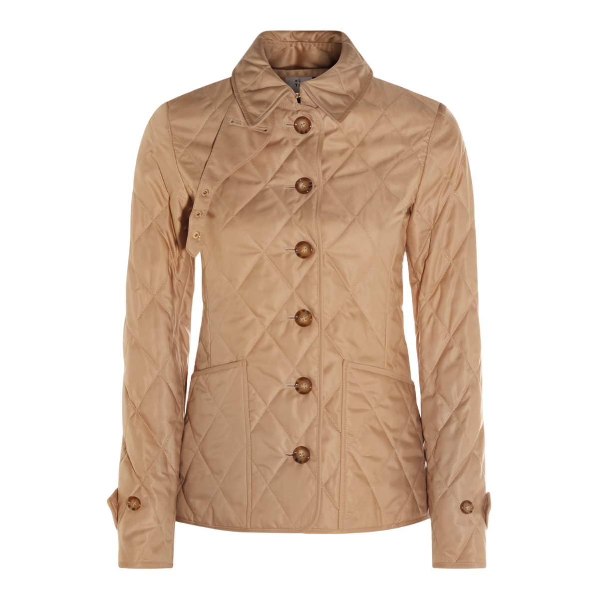 Tailored Quilted Jacket with Diamond Pattern