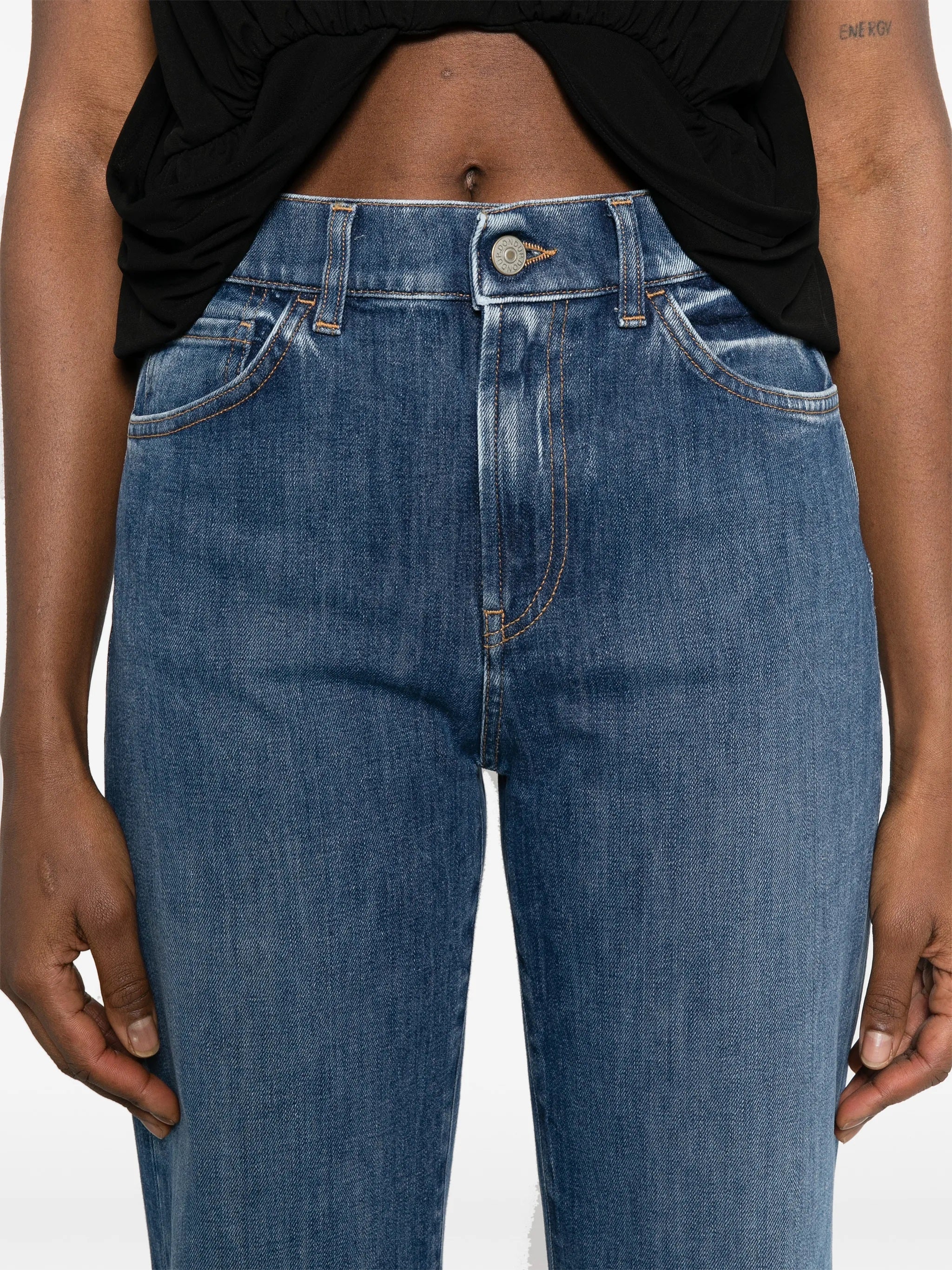 Blue Amber Cotton Casual Trousers