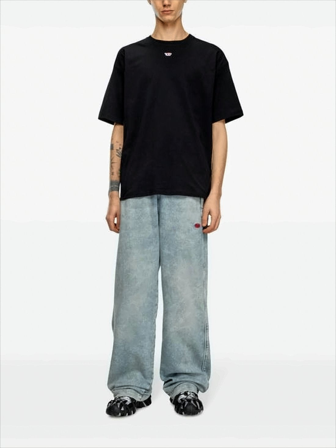 Relaxed-Fit Black Cotton T-Shirt