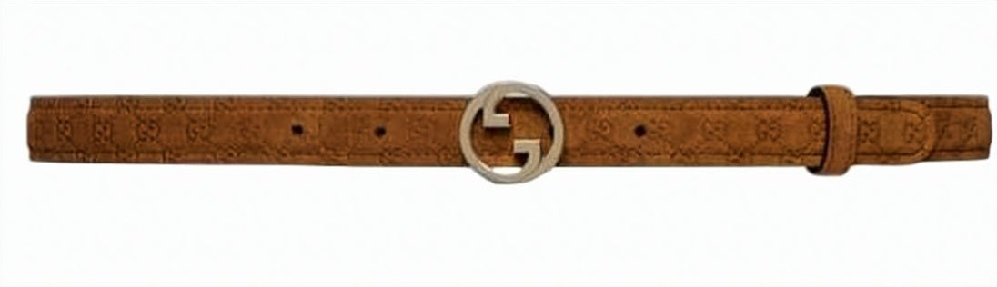 Textured Suede and Leather Belt