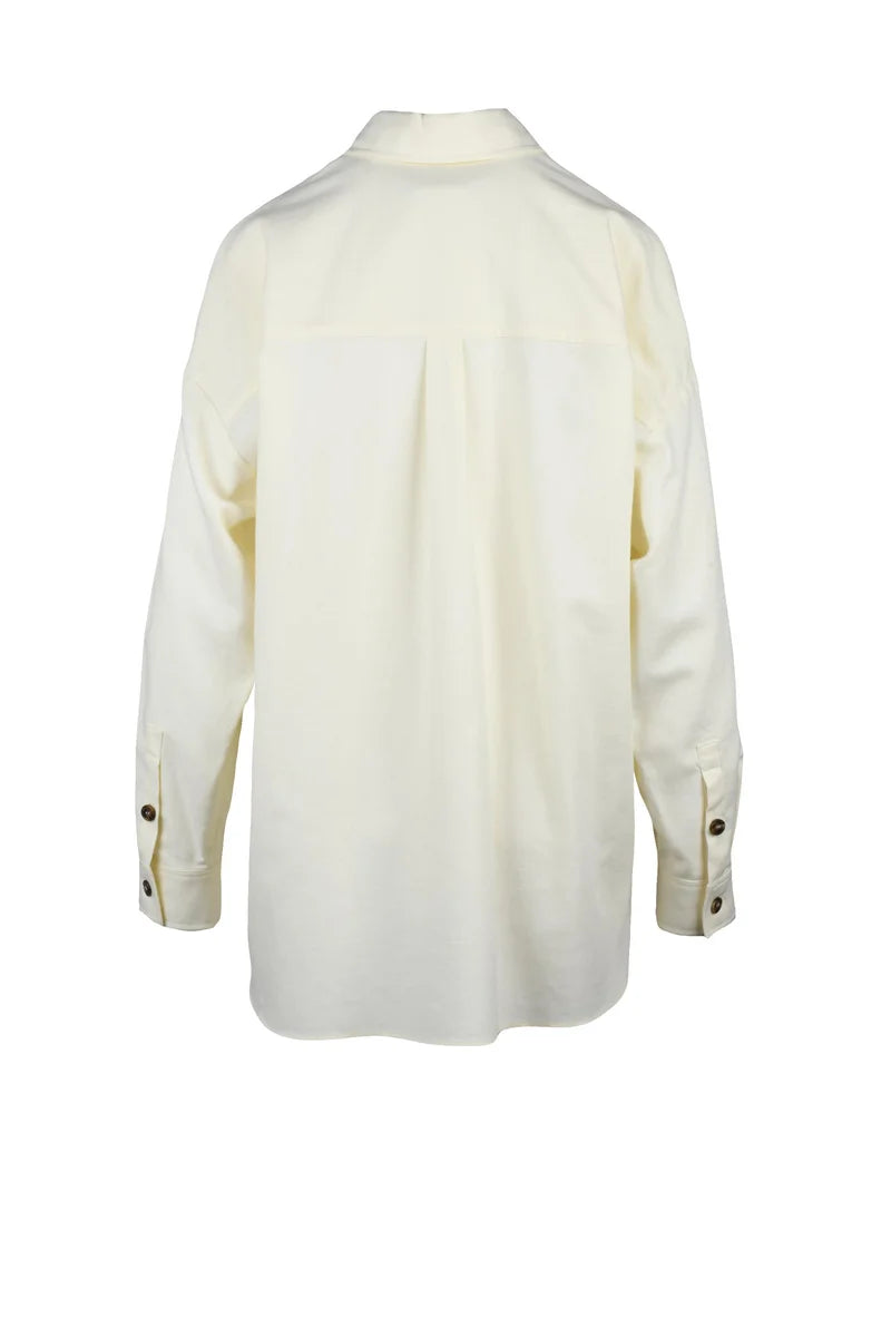 Oversized Cotton Shirt - White