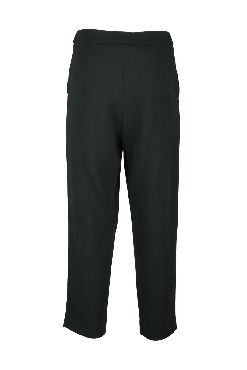 Capri Wool Trousers - Black