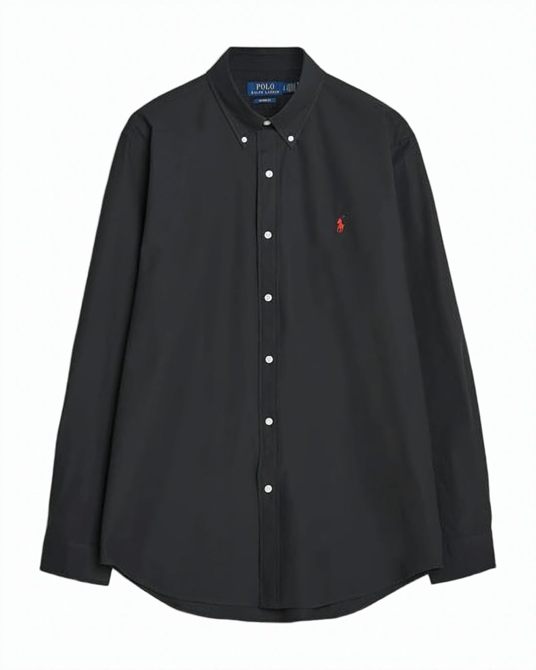 Long-Sleeve Button-Up Shirt with Classic Collar