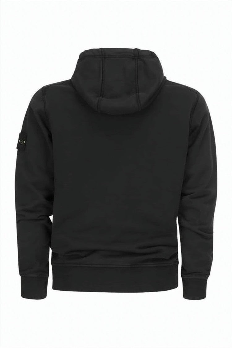 Black Hooded Sweatshirt with Iconic Embroidered Patch