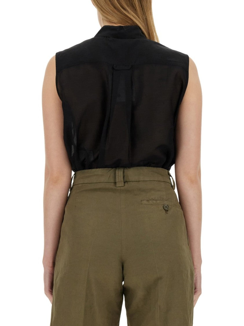 Sleeveless Silk Blend Shirt