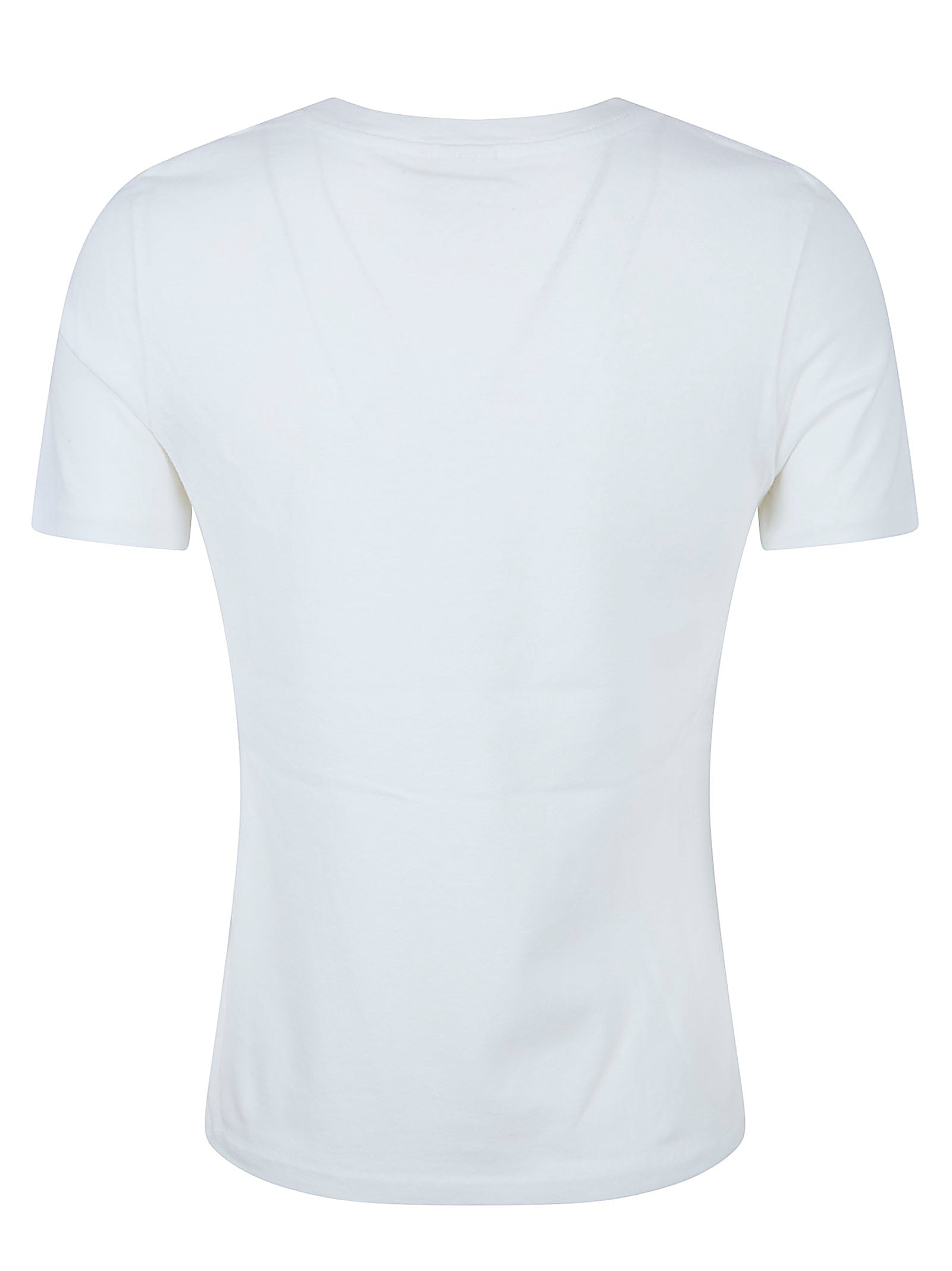 Slim-Fit White Cotton Jersey T-Shirt with Front Print