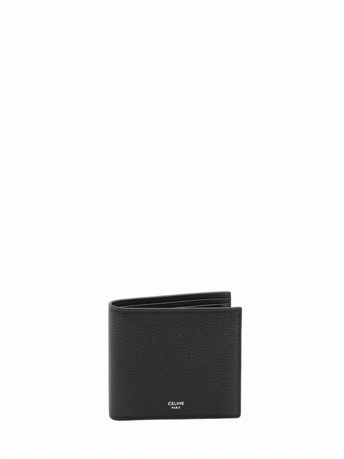 Compact Bifold Wallet in Textured Calf Leather