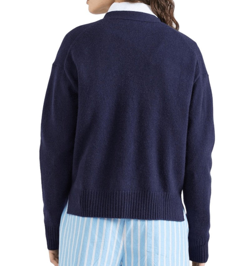 Wool Blend Cardigan With V-Neck