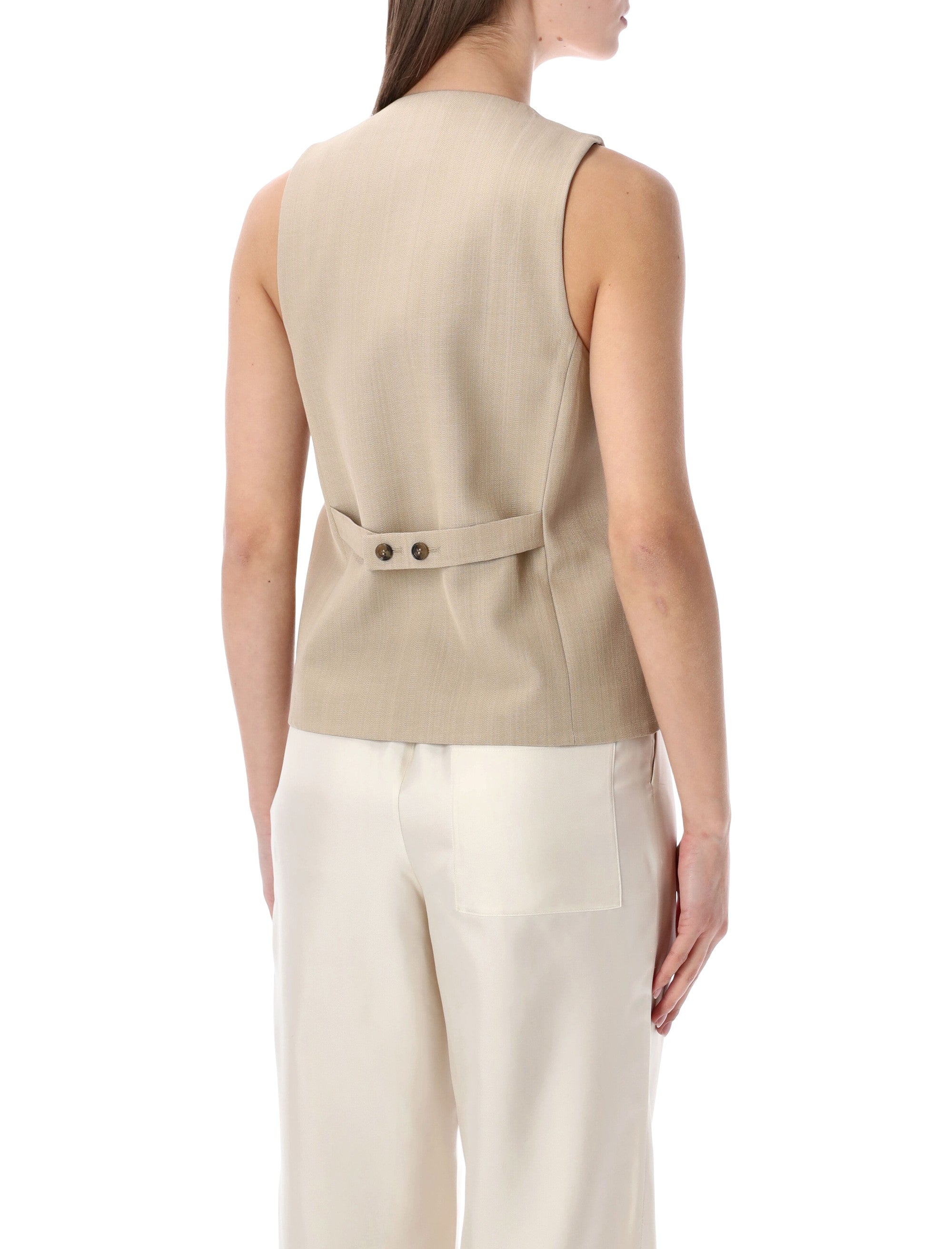 Paco Tailored Vest With Softly Structured Fit And Discreet Pockets