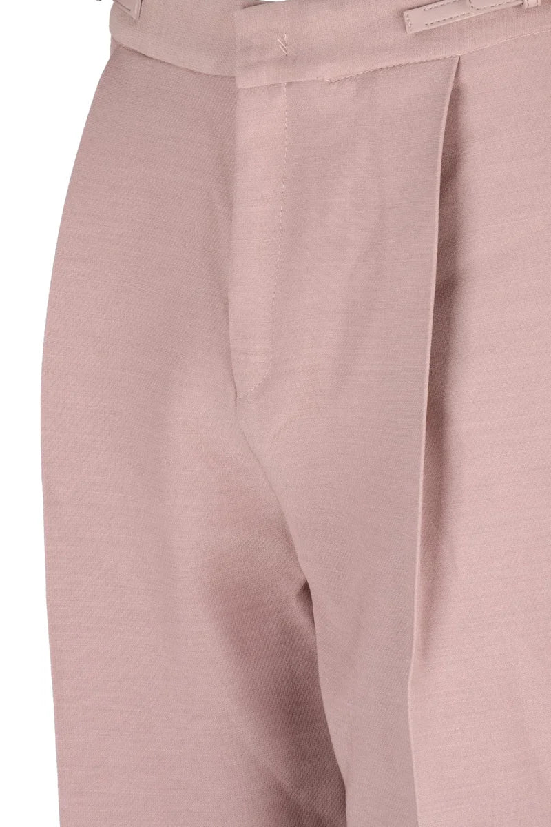 Wool Silk Trousers - Old Rose