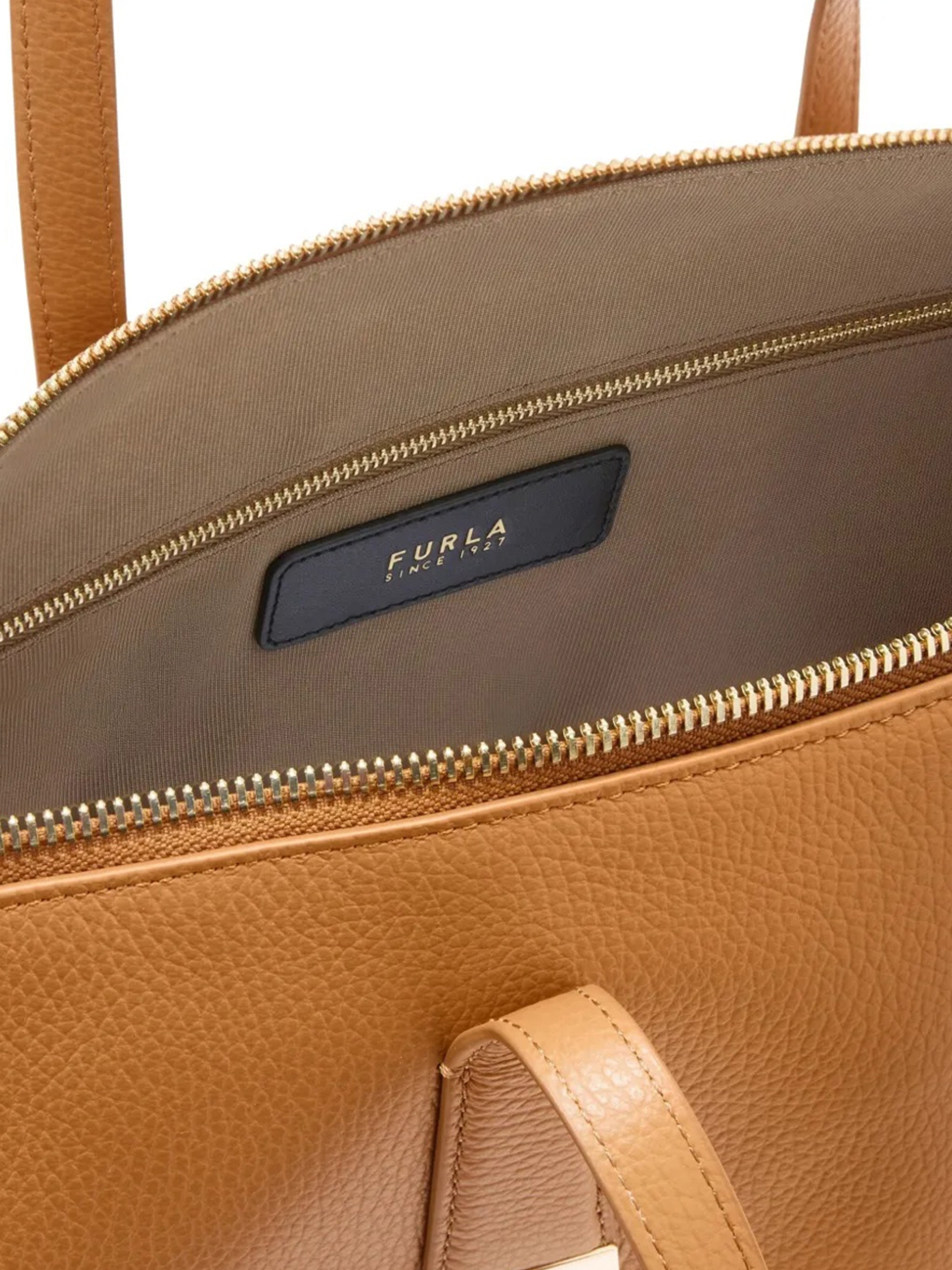 Olivia L Tote Structured Brown Leather Tote