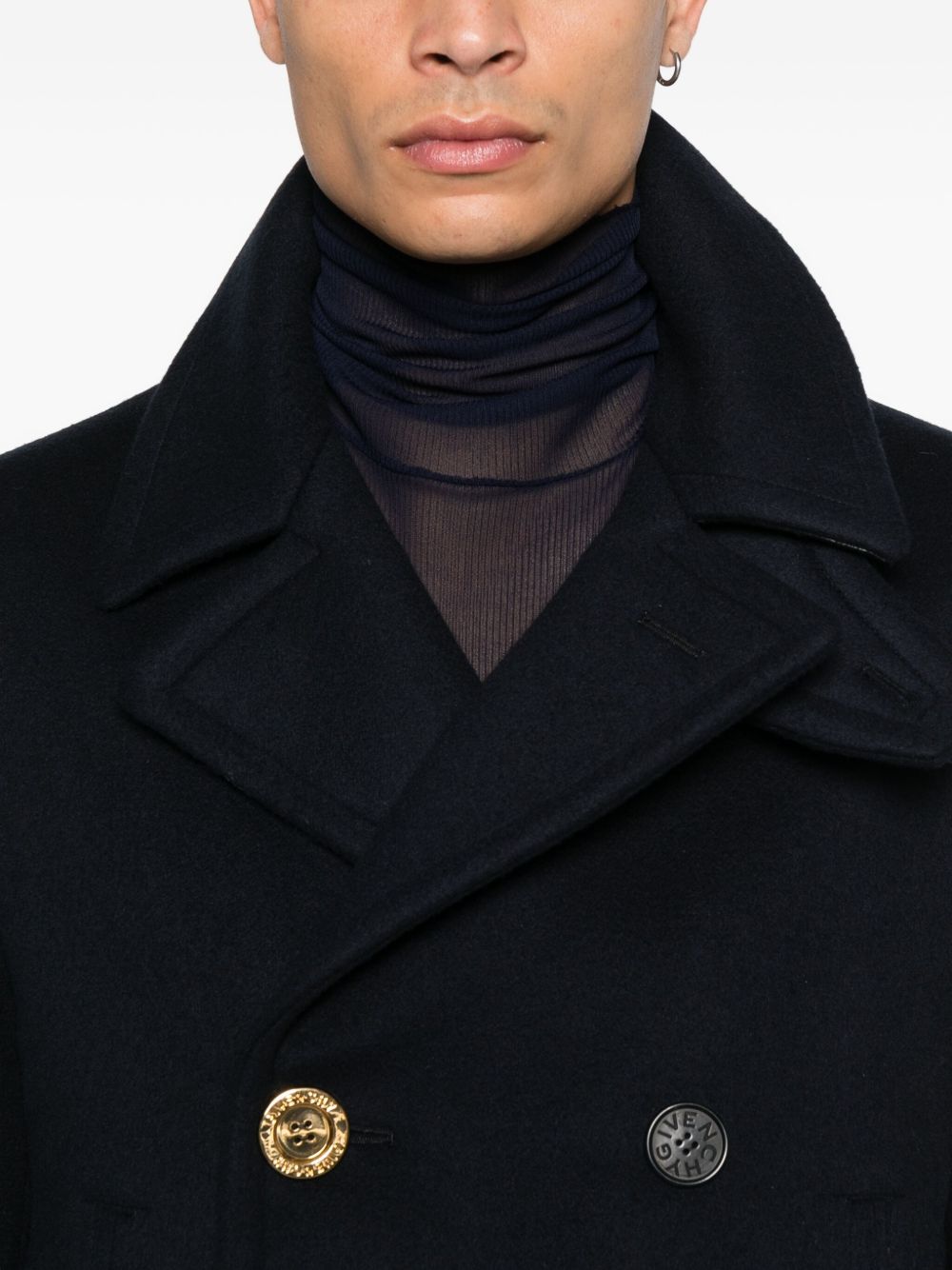Dark Blue Wool Peacoat