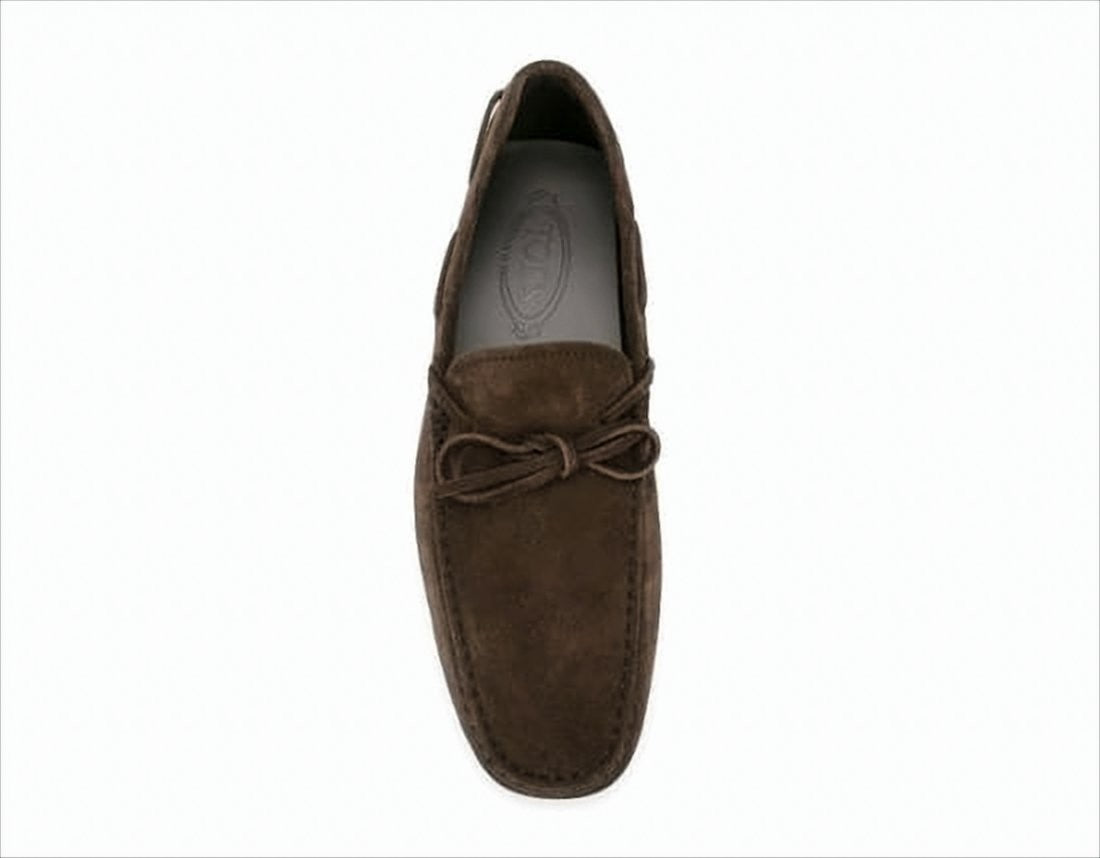 Moccasin Toe Loafers with Decorative Bow and Pebbled Sole