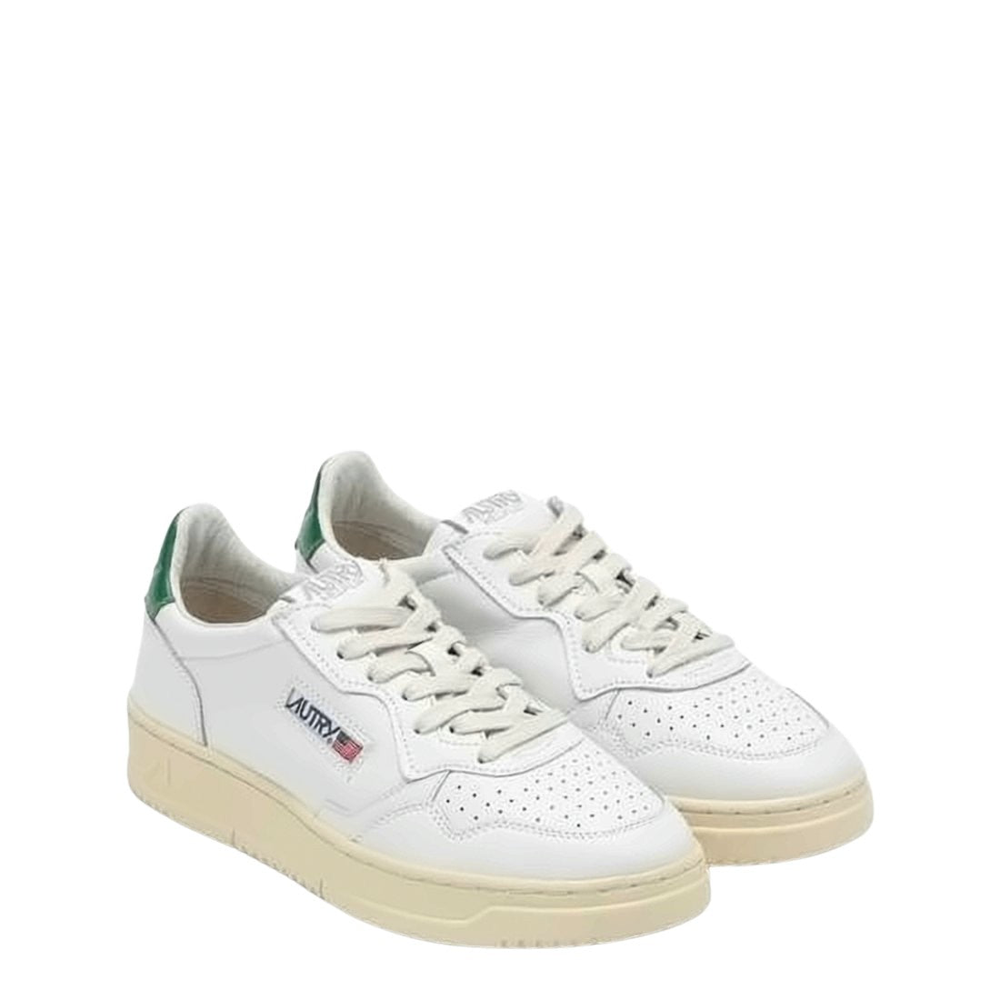Low-Top Sneakers with Perforated Detailing