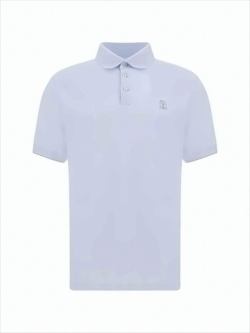 Short-Sleeve Polo Shirt with Textured Pattern
