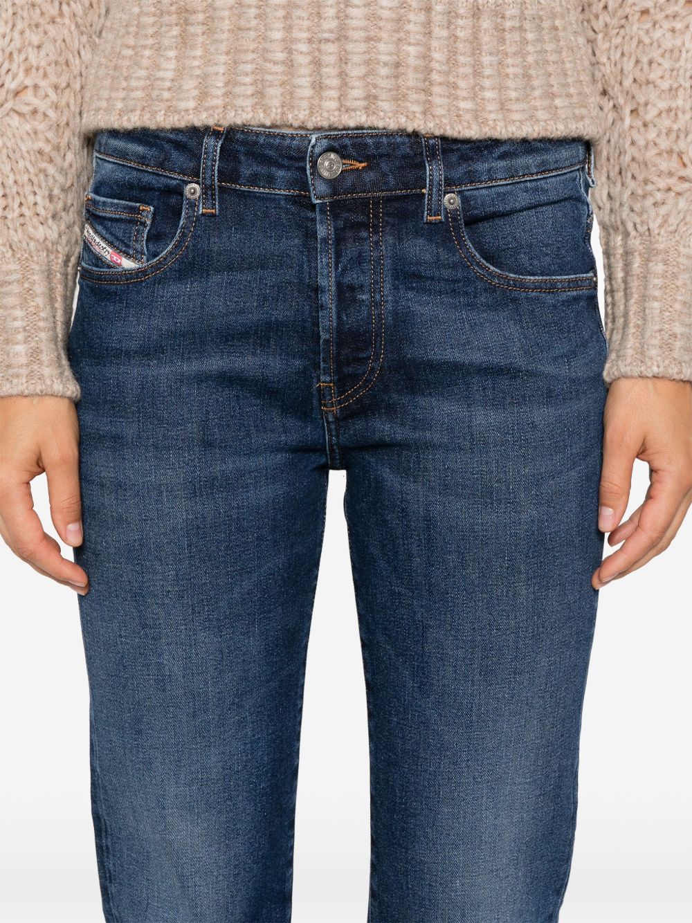 Indigo Blue Straight-Leg Jeans