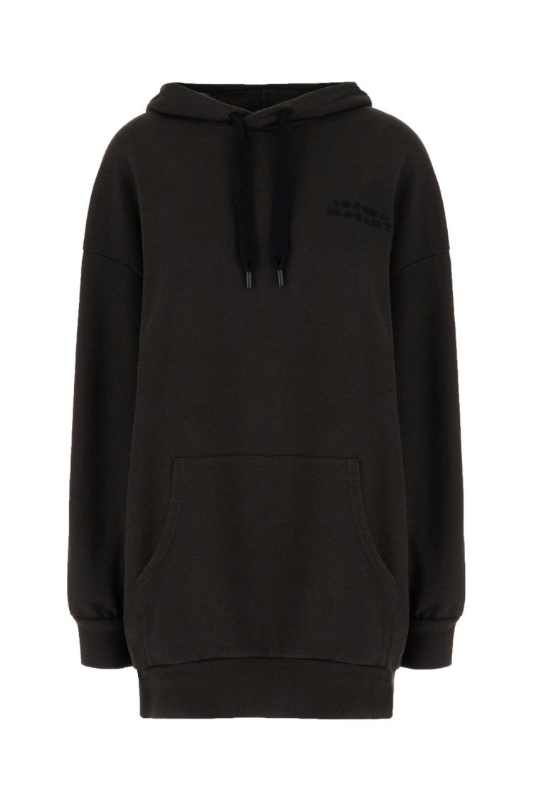 Relaxed-Fit Black Hoodie with Kangaroo Pocket and Drawstring