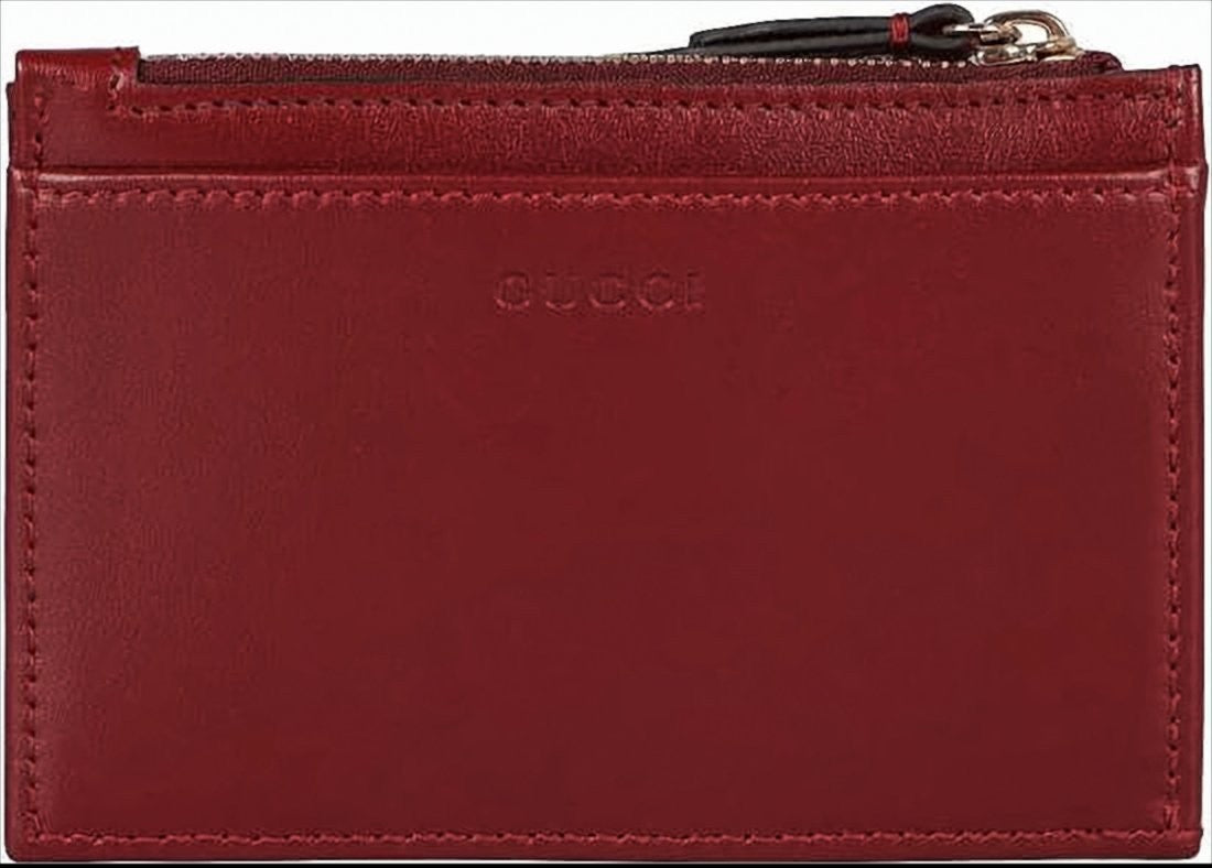 Compact Chevron Quilted Leather Keyring Wallet