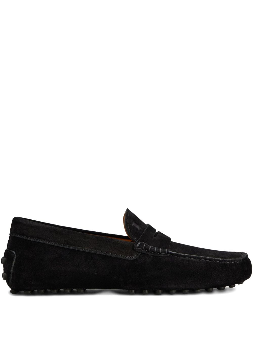 Loafers with Boar Suede Overlays