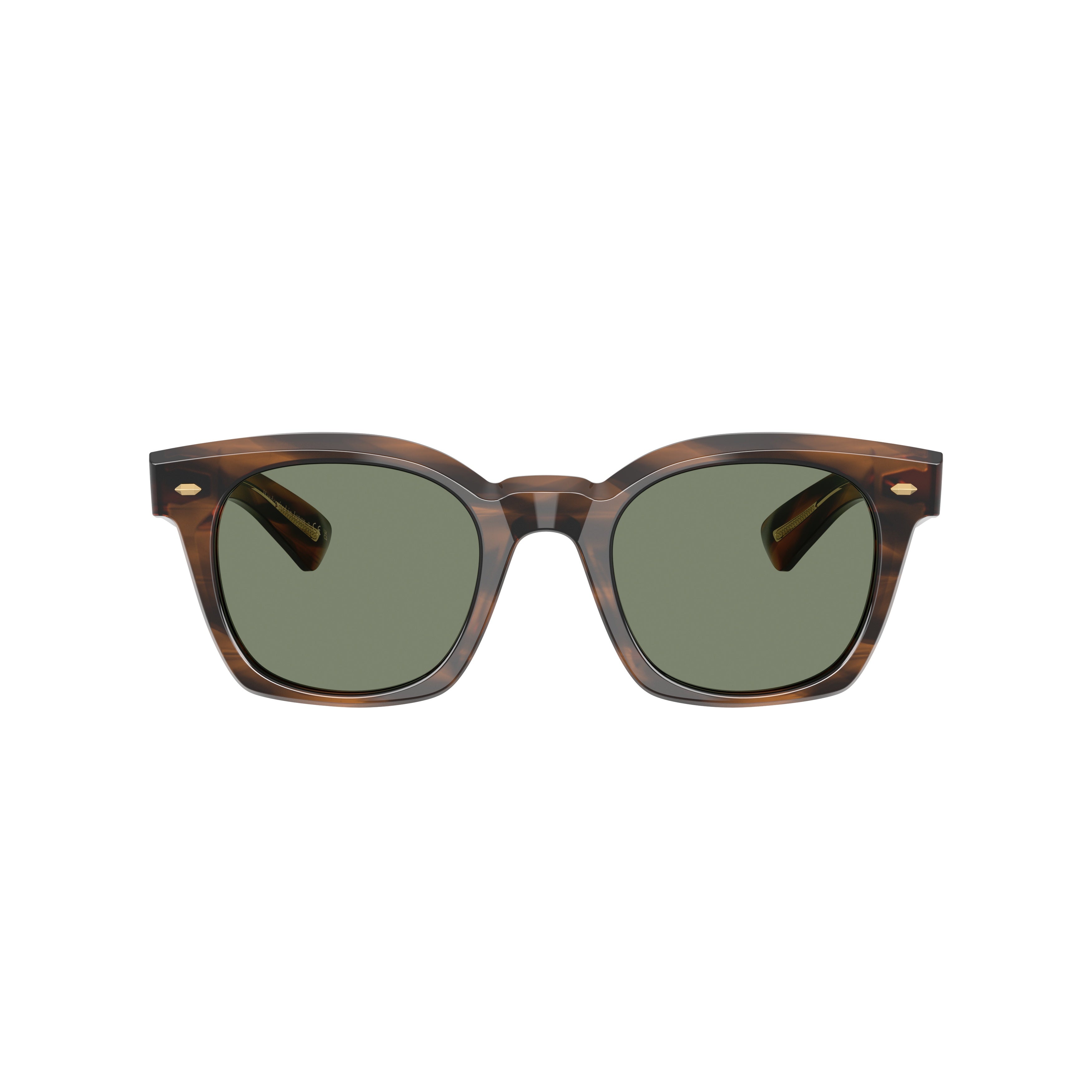 0ov5498su Tortoiseshell Square Frame Sunglasses with Dark Green Lenses