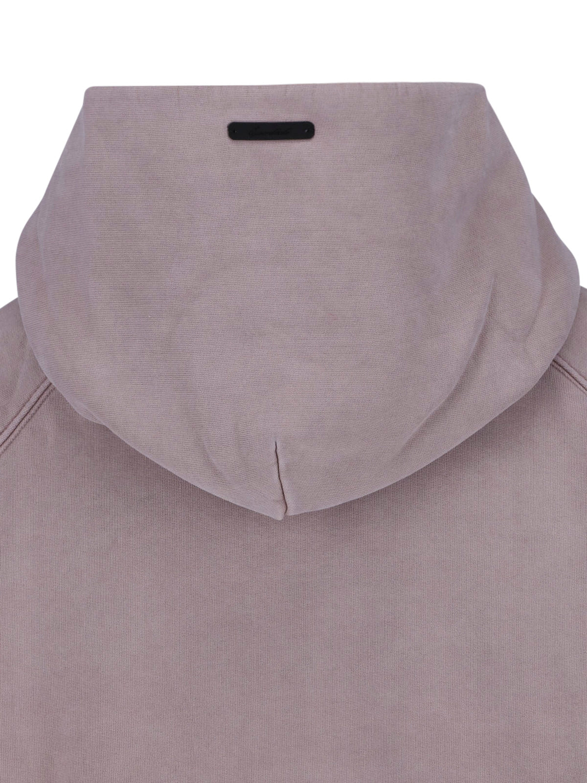 Grey Cropped Washed Texture Arched Hoodie