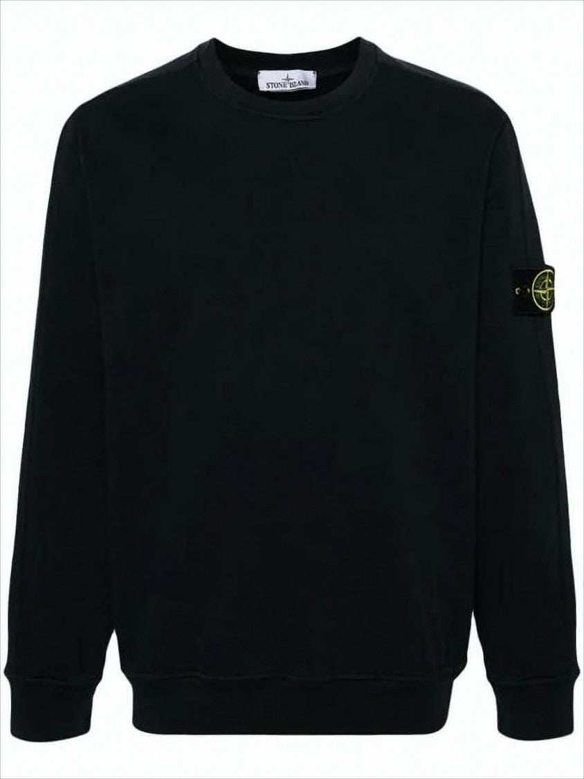 Black Long-Sleeve Crewneck Sweatshirt