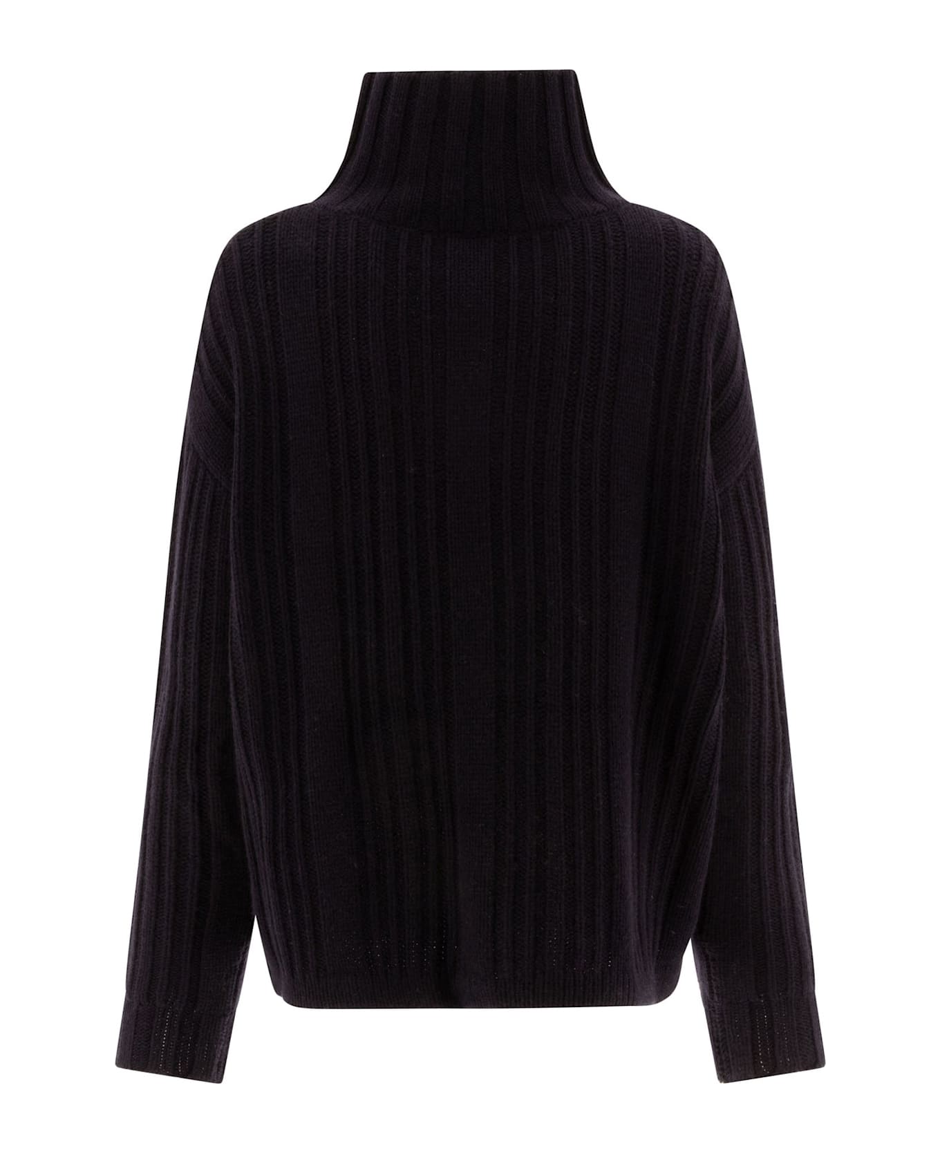 Ribbed Knit Turtleneck Sweater