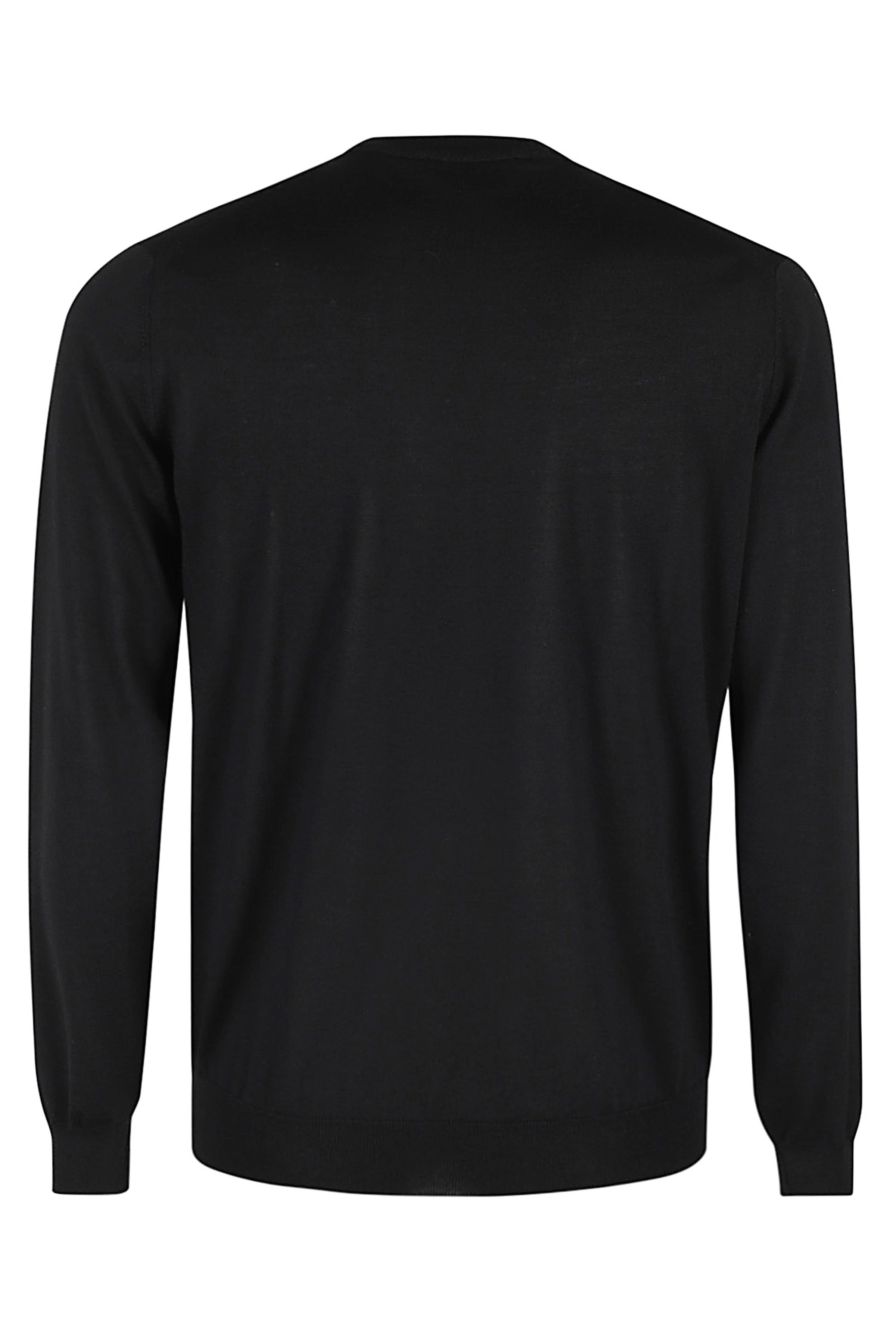 Black Merino Crewneck Sweater