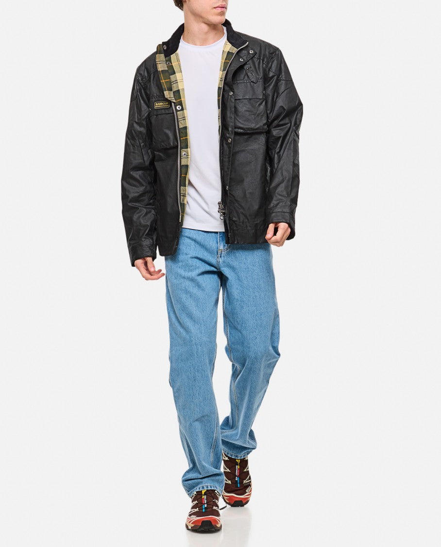 Functional Black Jacket With Press Button
