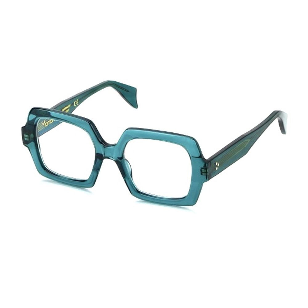 Concept Eyewear Mk304 Geometric Optical Frames In Transparent Green Mazzucchelli Acetate