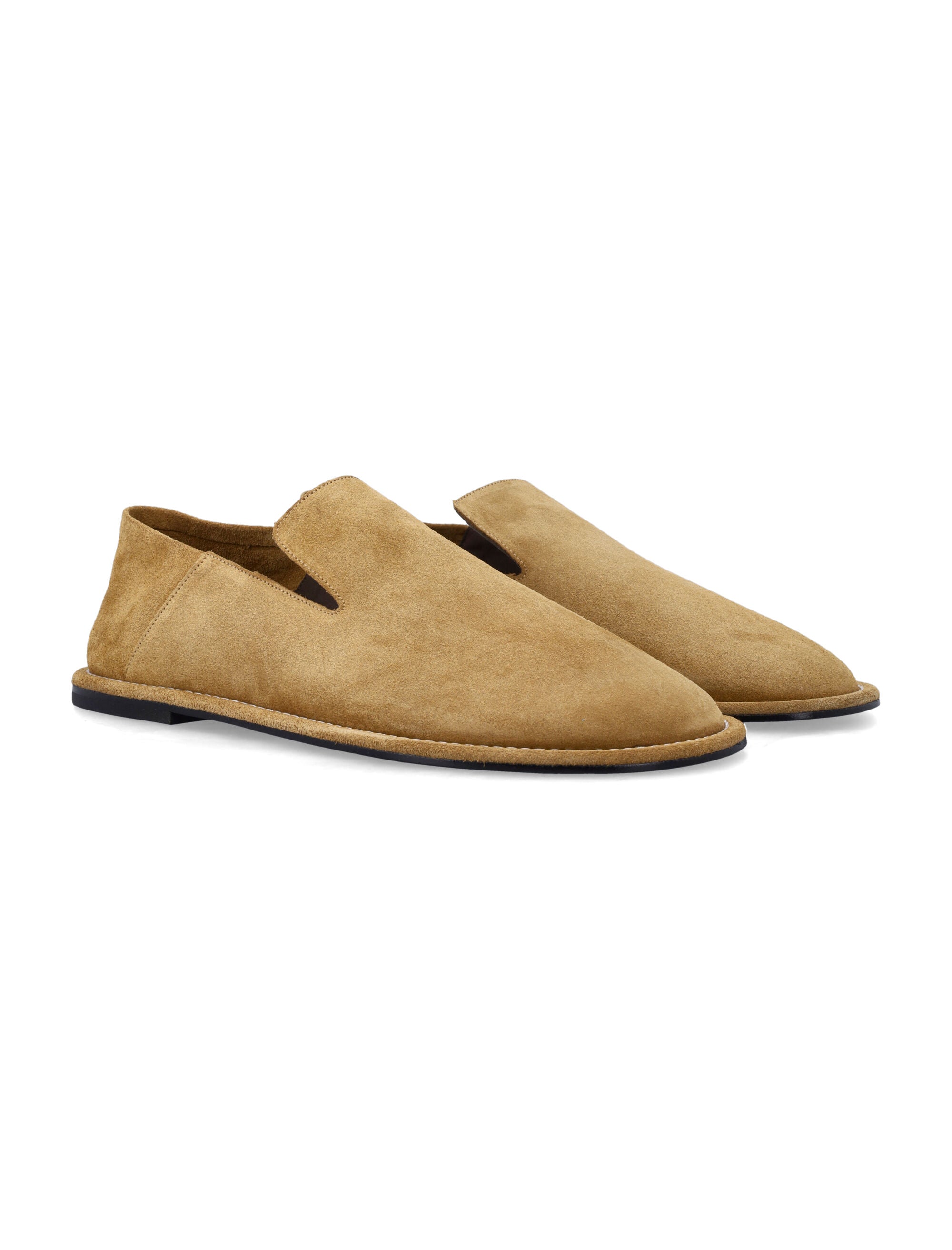 Brown Suede Midi Slippers