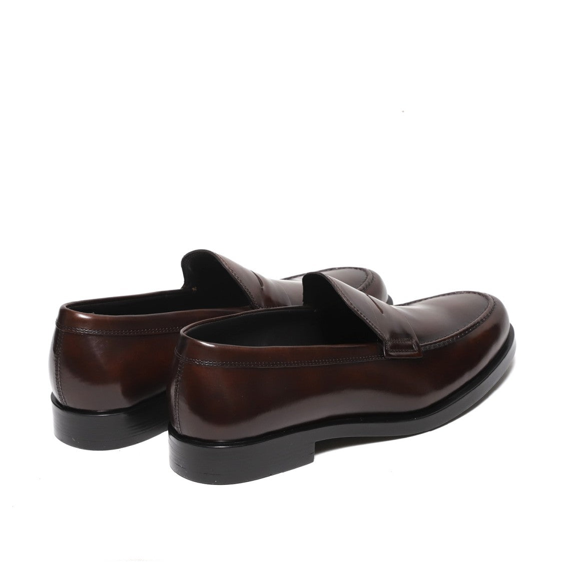 Moccasin With Mask In Soft Antiqued Brown Leather